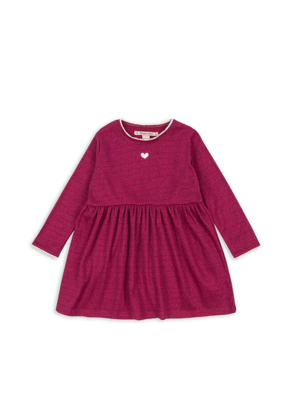 Konges Slojd - Kleid in pink für Kinder/Mädchen mit Herz auf der Brustmitte