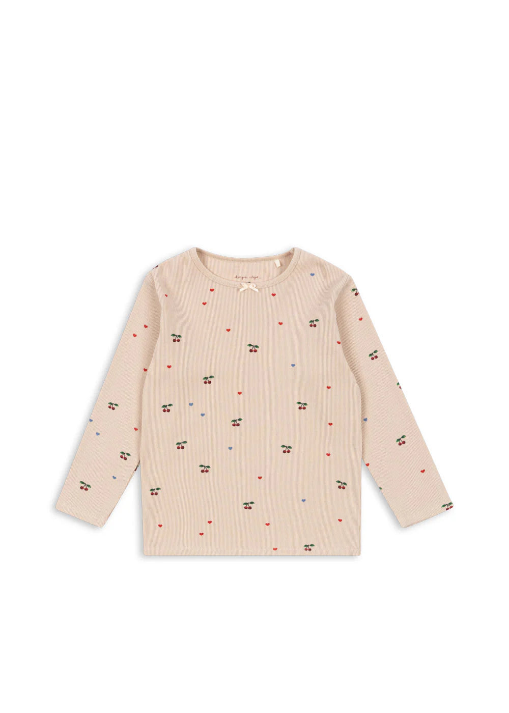 Konges Slojd - Langarmshirt mit Rippen-Stoff für Kinder/Mädchen in rosa aus Baumwolle