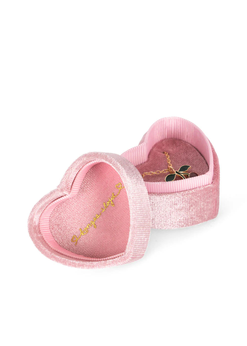 Konges Slojd - Schmuckbox aus Samt mit Halskette für Kinder/Mädchen (nickelfrei)