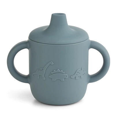 Liewood - Neil cup - Silikon Kindertasse Dino blau