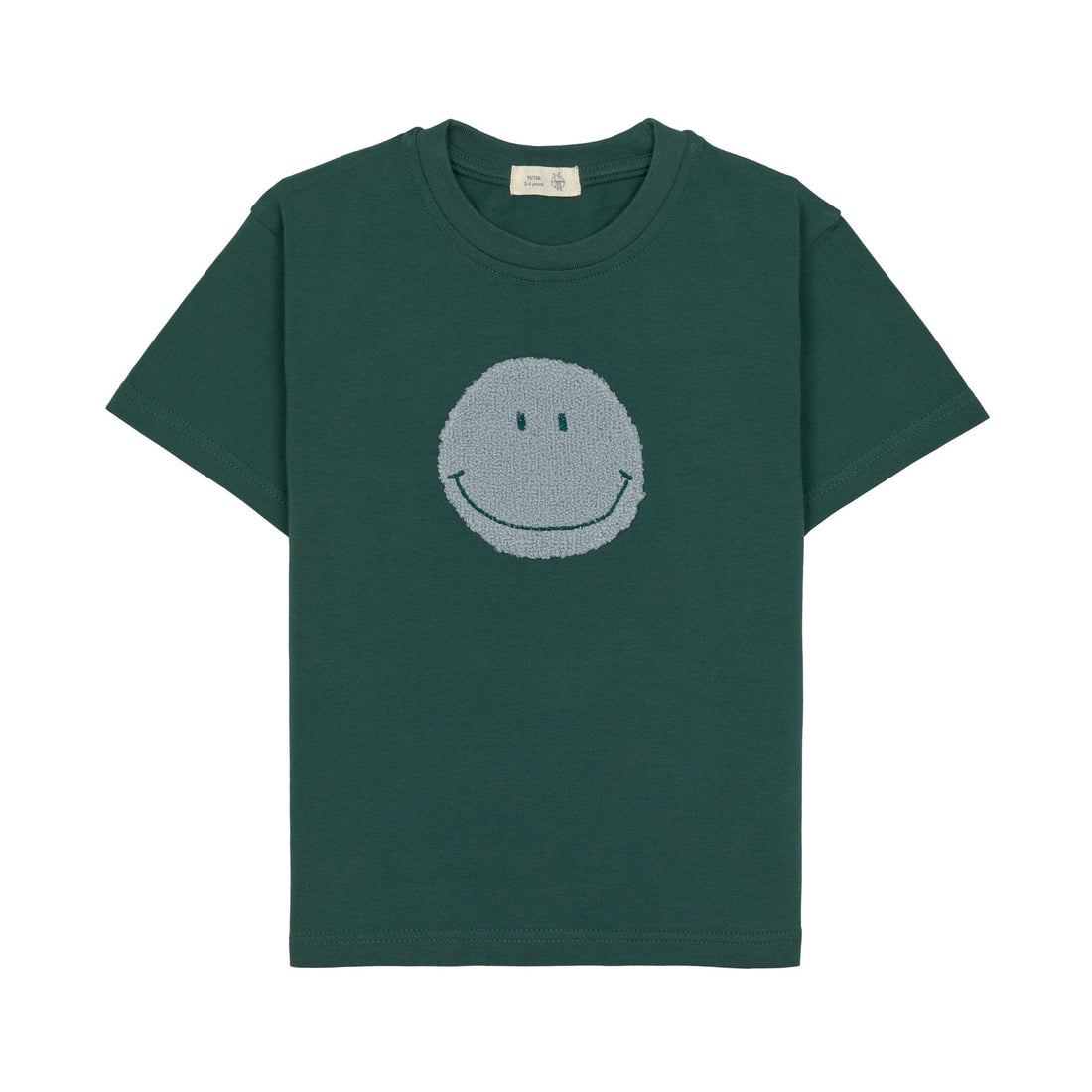 Lässig - Baby kurzarm T-Shirt mit Smiley grün