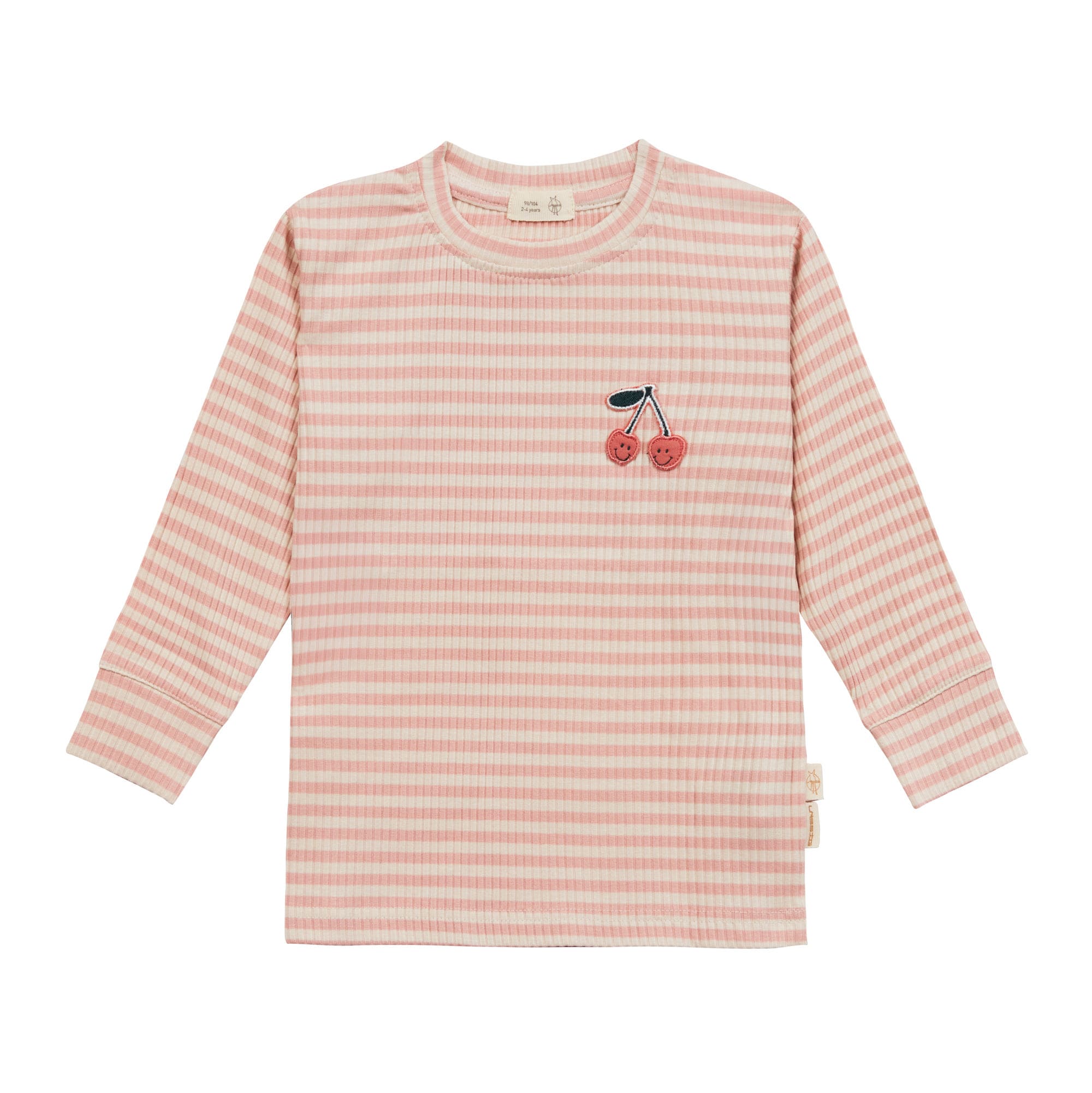 Lässig - Baby longsleeve Streifen und Kirschen