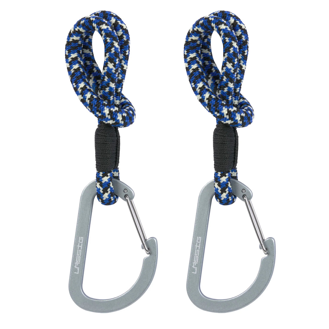 Lässig - Kinderwagenhaken 2er-Set Karabiner Cord Schwarz/Blau