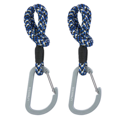 Lässig - Kinderwagenhaken 2er-Set Karabiner Cord Schwarz/Blau