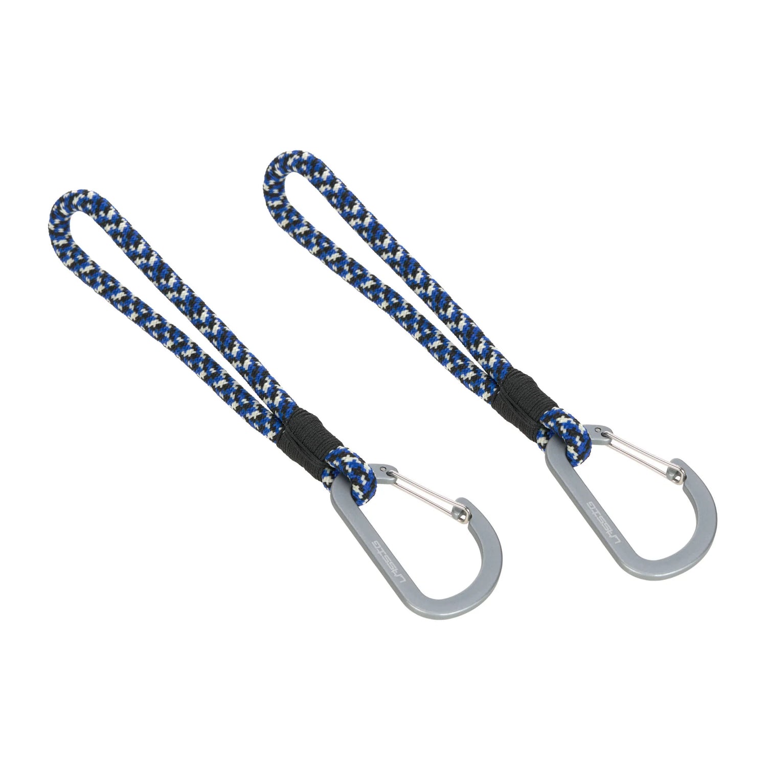 Lässig - Kinderwagenhaken 2er-Set Karabiner Cord Schwarz/Blau