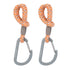 Lässig - Kinderwagenhaken 2er-Set Karabiner Cord Beige/Orange