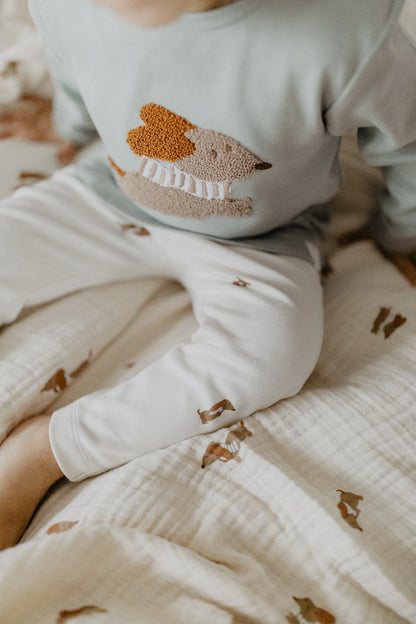 Leevje -  Kinder Pyjamaset Hund Baumwolle (bio)