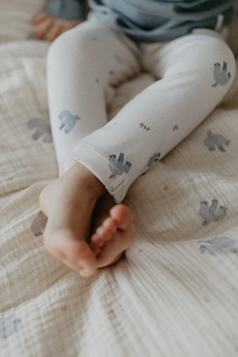 Leevje - Baby Schlafanzug Vögel Baumwolle (bio)