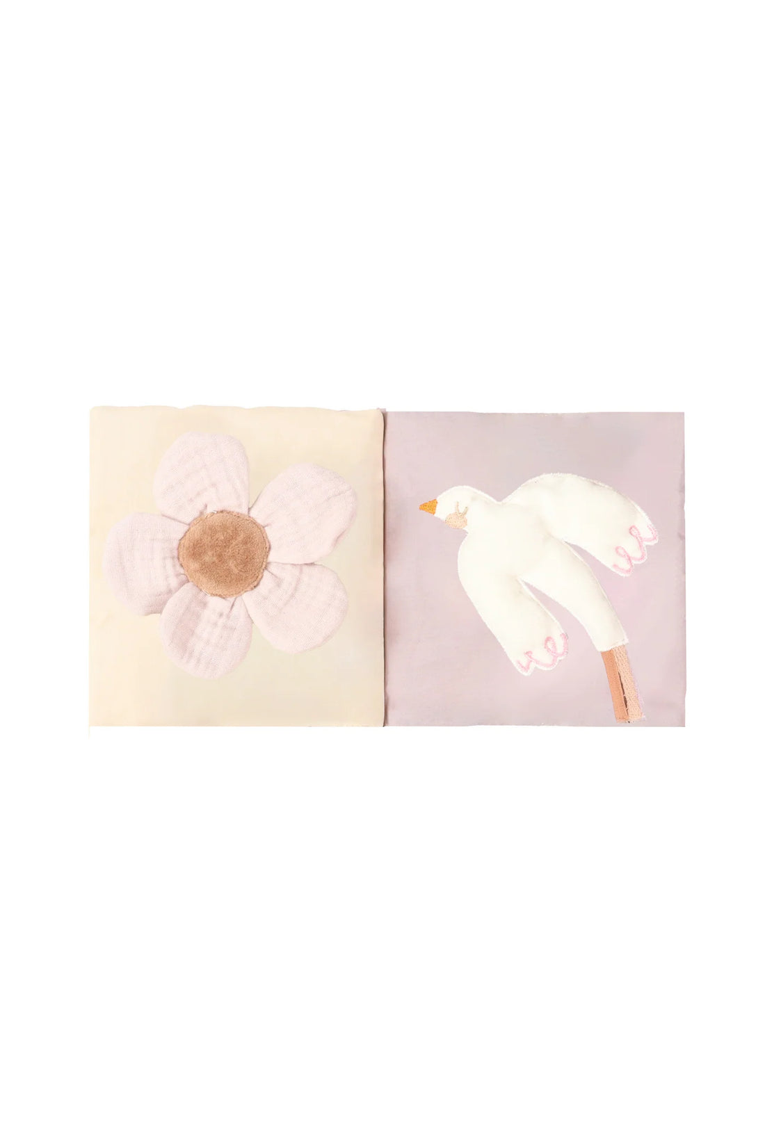 Leevje - Knisterbuch aus Baumwolle (bio) Schmetterling rosa