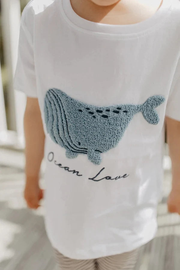 Leevje -  Kinder T-Shirt &quot;ocean love&quot; weiss