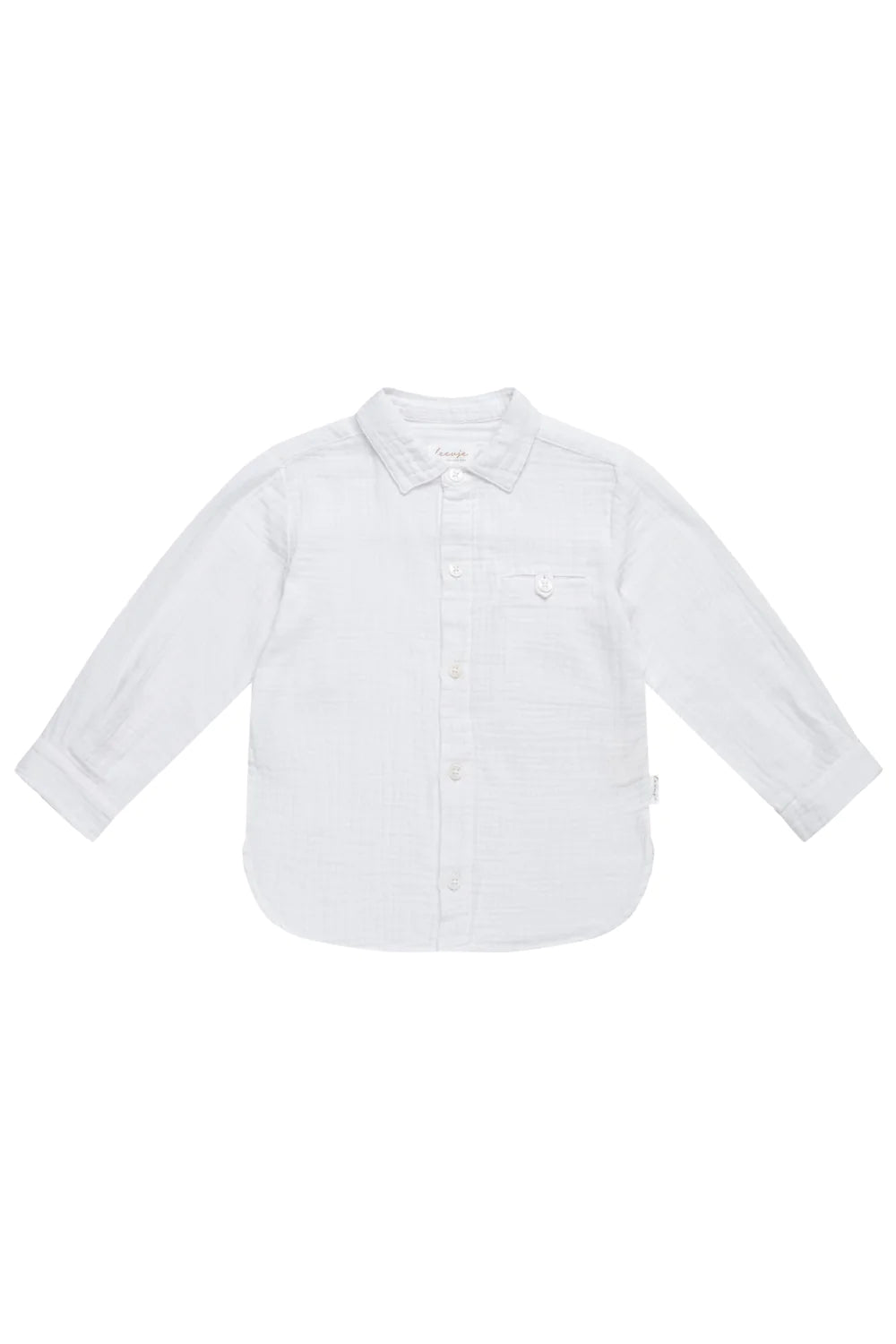 Leevje - Kinder Musselinhemd weiss aus Baumwolle