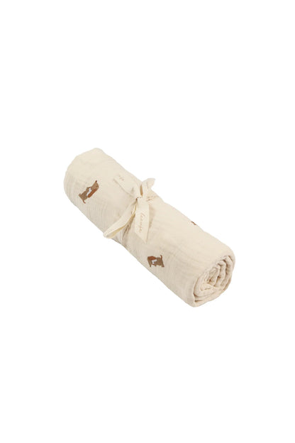 Leevje - Musselintuch „Hund“ für Babys