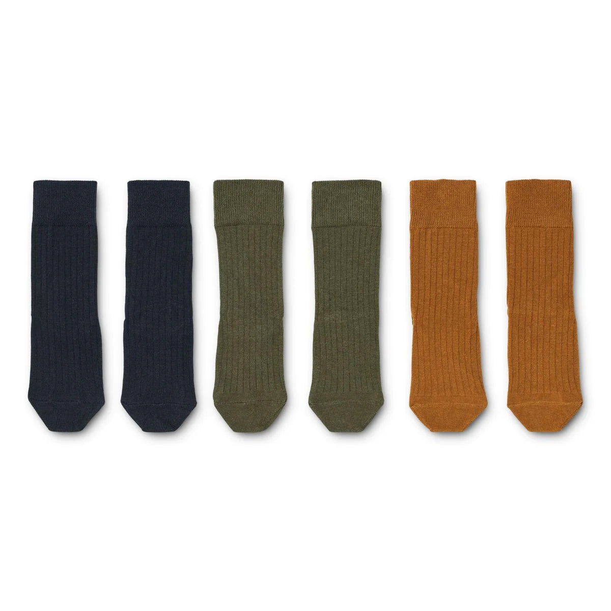 Liewood - Socken 3-er Pack blau, grün, curry