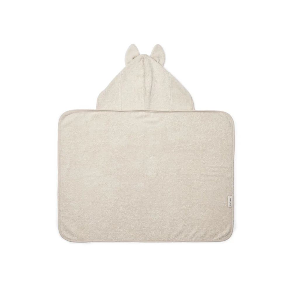 Liewood - Baby Kapuzenhandtuch Katze natur Baumwolle (Bio)