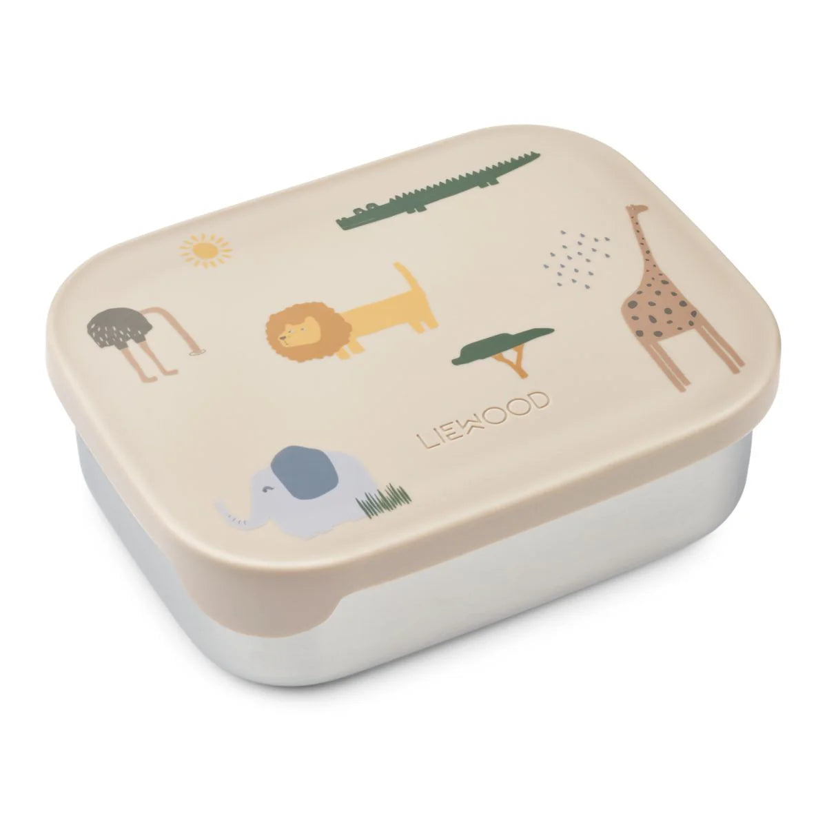 Liewood - Kinder Brotzeitbox/ Lunchbox Safari sandy mix