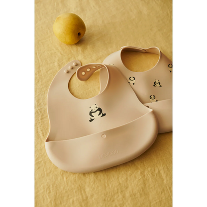 Liewood - Silikon Lätzchen mit Auffangschale Panda