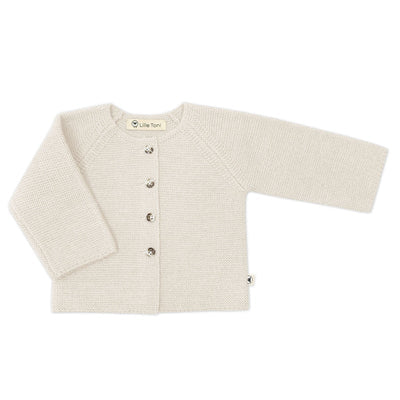 Lille Toni - Baby Strickjacke &quot;Emil&quot; beige aus Merinowolle