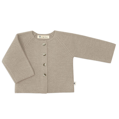 Lille Toni - Baby Strickjacke &quot;Emil&quot; braun aus Merinowolle unisex