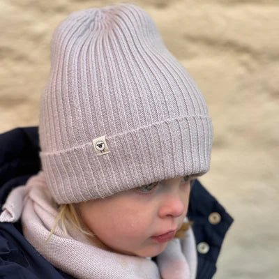 Lille Toni - Kinder Mütze &quot;Emma&quot; rosa aus Merinowolle