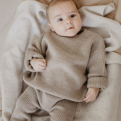 Lille Toni - Kinder Pullover &quot;Paul&quot; braun für Jungen &amp; Mädchen aus Merinowolle