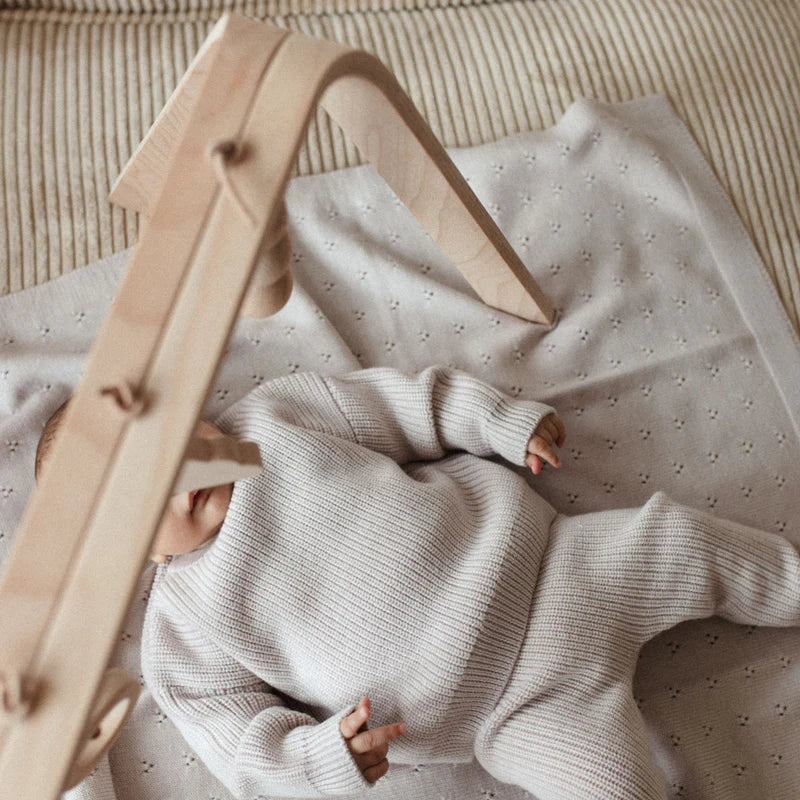 Lille Toni - Baby Pullover &quot;Paul&quot; rosa aus Merinowolle