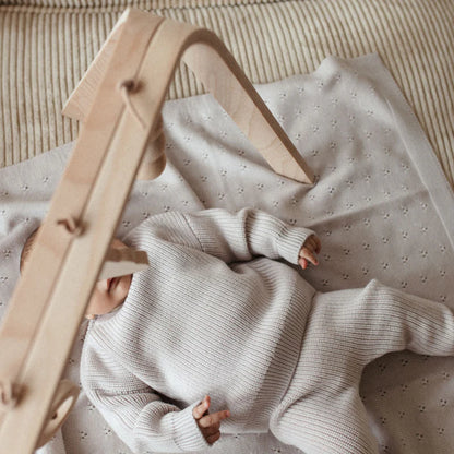Lille Toni - Baby Pullover &quot;Paul&quot; rosa aus Merinowolle
