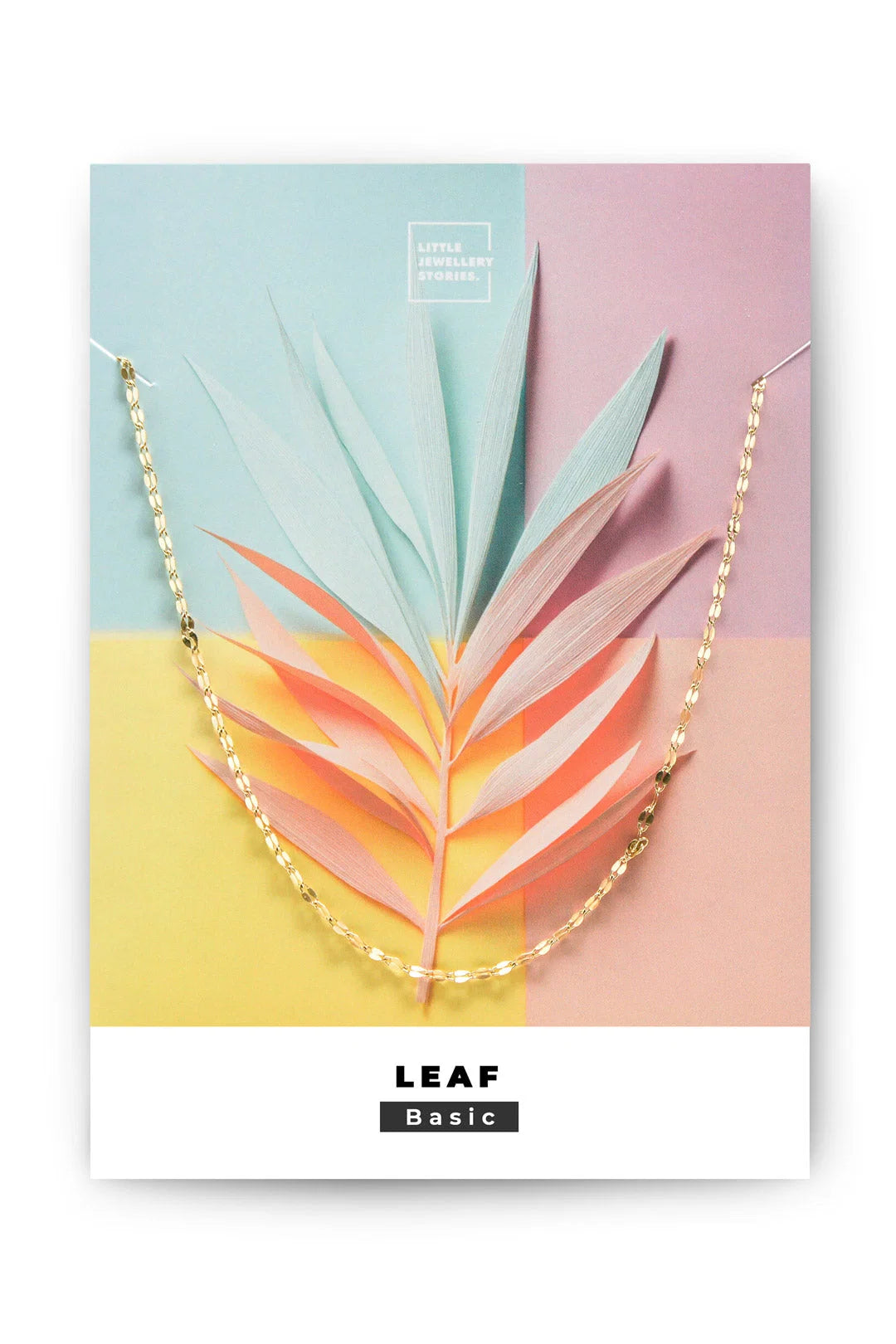 Little Jewellery Story - Basic Halskette LEAF, gold