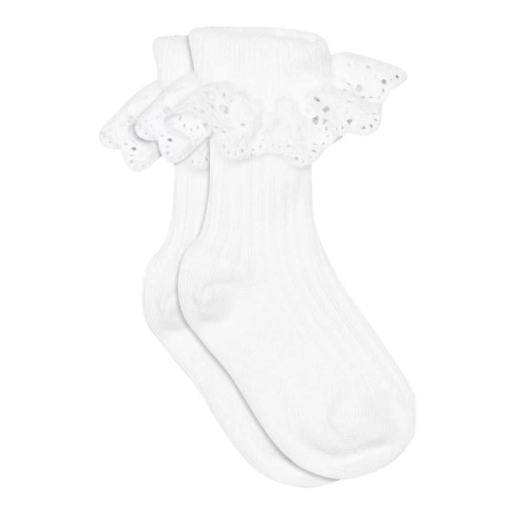 MP Denmark - Baby Socke Rüschen weiß