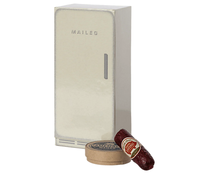 Maileg -  Kühlschrank für Mäuse mit Lebensmittel