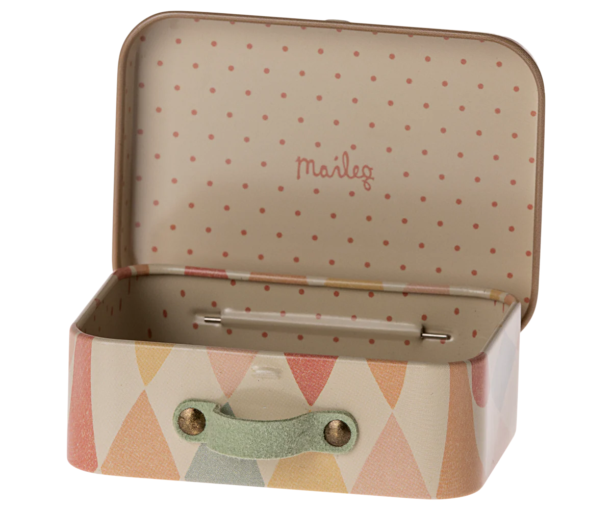Maileg - kleiner Koffer harlequin, puppenkoffer