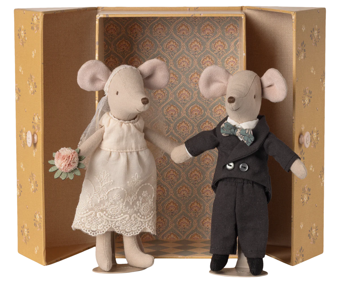 Maileg -  Hochzeitsmäuse Paar in der Box, Mama &amp; Papa