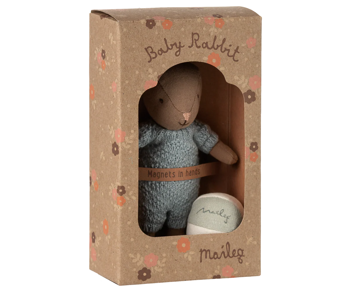 Maileg - Kaninchen Set Micro braun blau