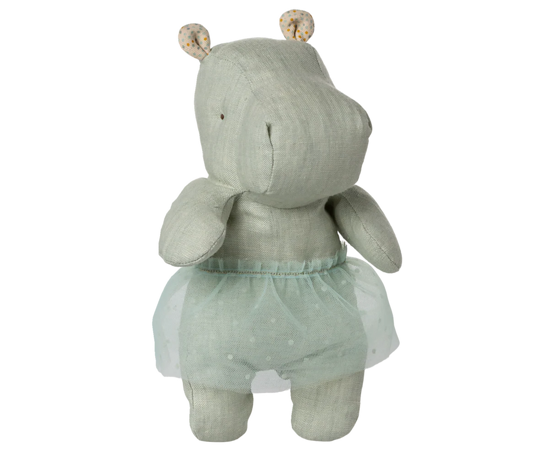 Maileg - Kleines Nilpferd Hippo mit Rock blau