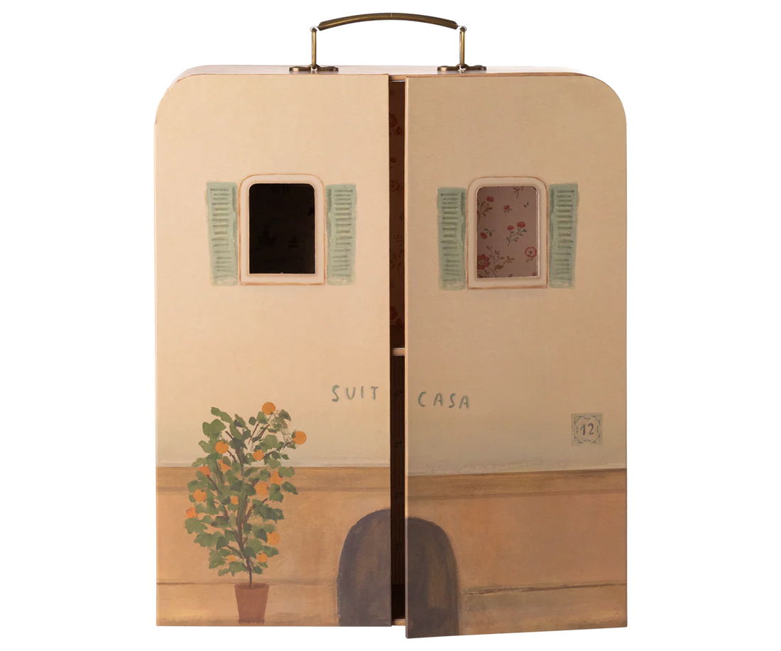 Maileg - Tragbares Haus SuitCasa Kleine Schwester und Bruder Maus