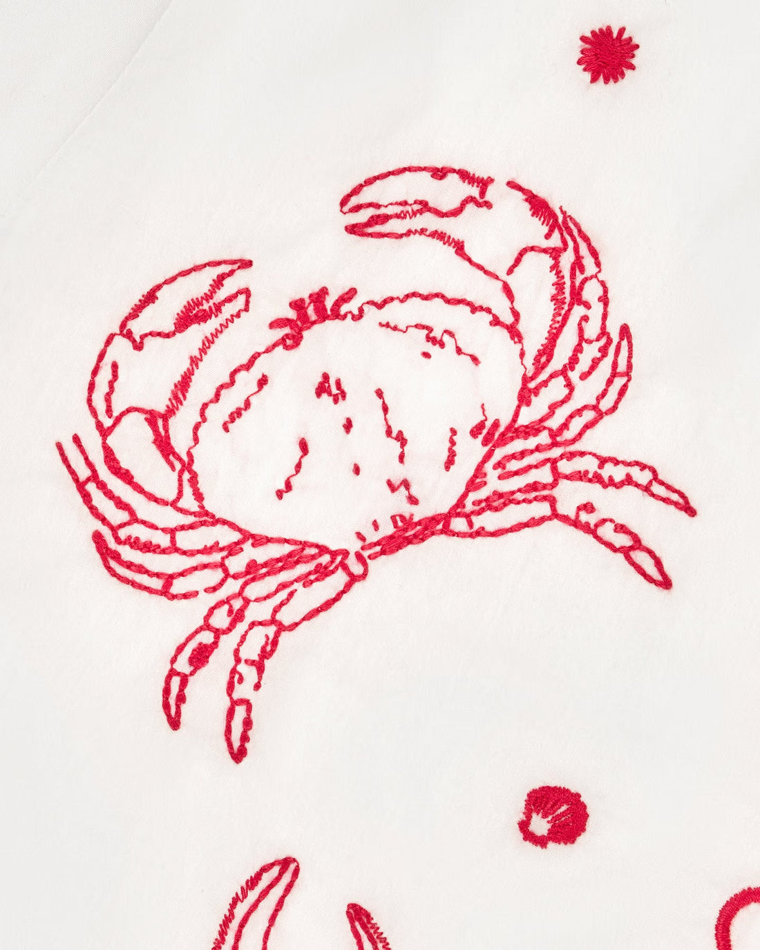 Maison Labiche Paris - Damen Bluse Stickerei Meeerestiere