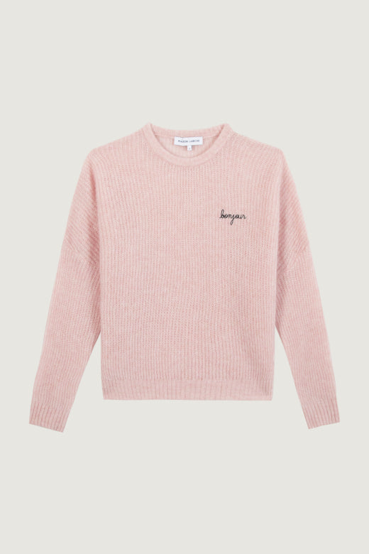 Maisonlabiche-pullover-bonjou-rosa