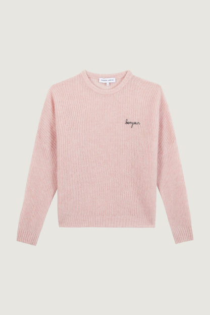 Maisonlabiche-pullover-bonjou-rosa