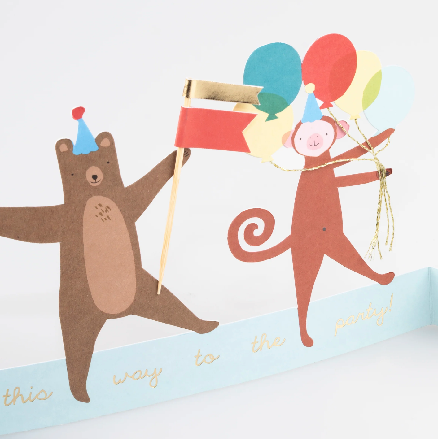 Meri Meri - Kinder Geburtstagskarte Tierparade
