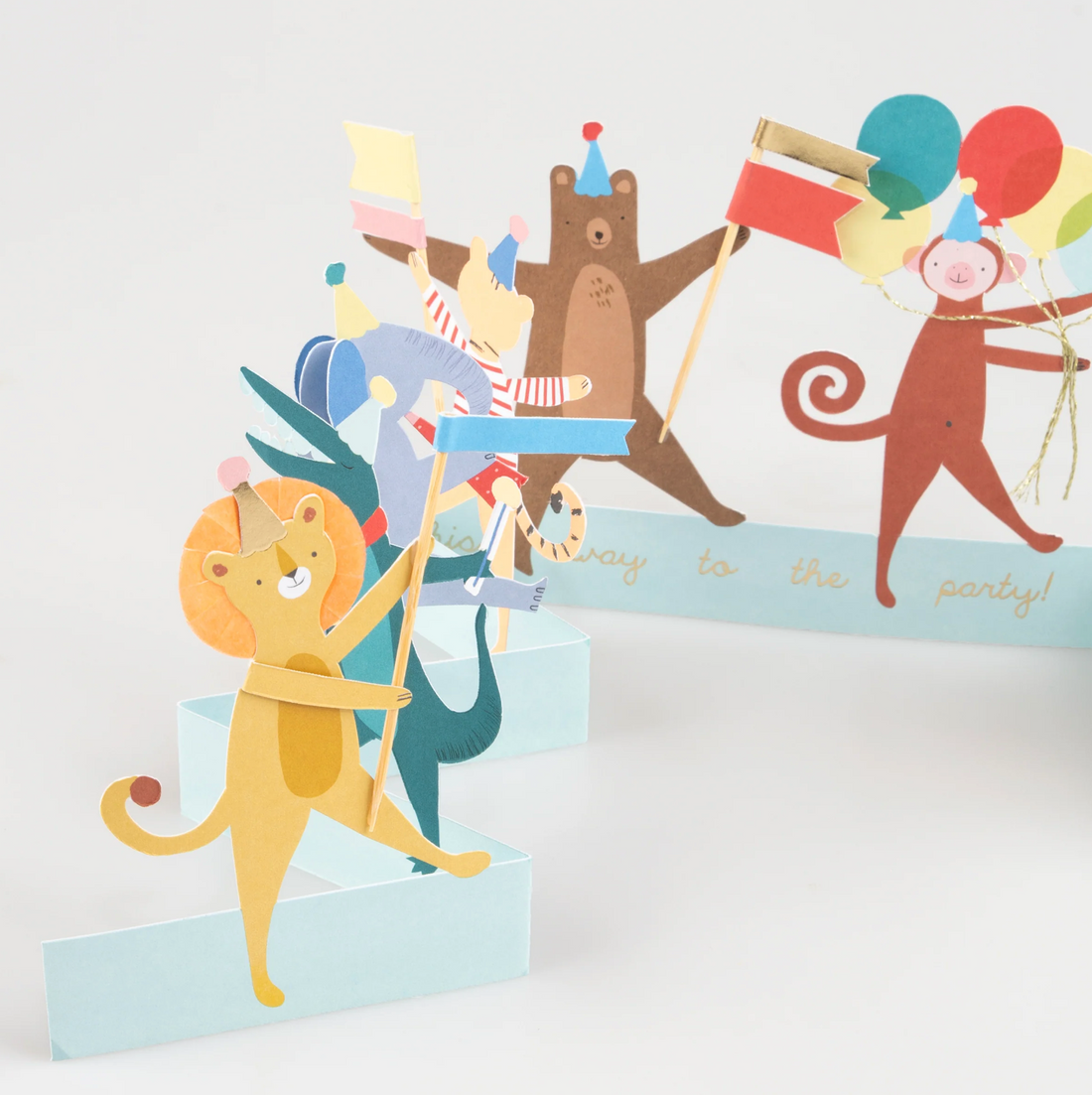 Meri Meri - Kinder Geburtstagskarte Tierparade