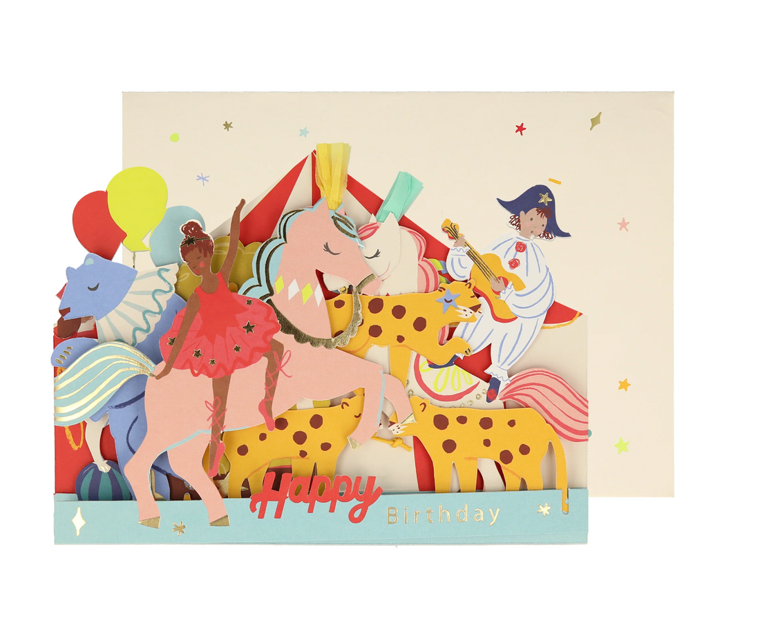 Meri Meri - Kinder Geburtstagskarte Zirkus