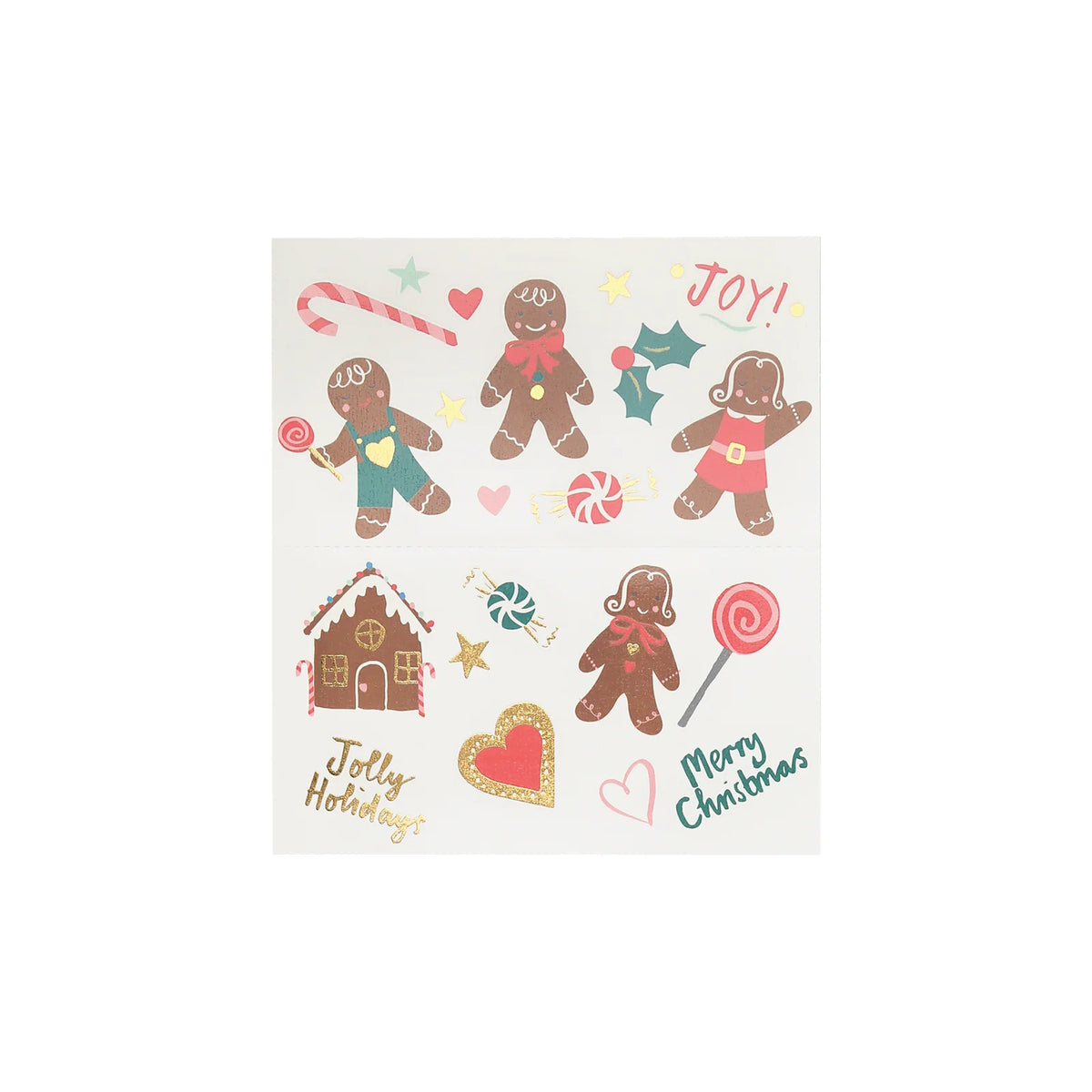 Meri Meri - Kinder Tattoos Lebkuchenmann