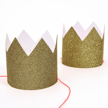 Meri Meri - goldene Glitzerkronen