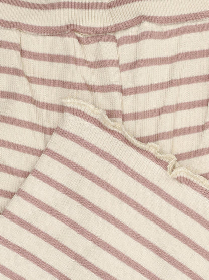 Minymo - Kinder Hose gestreift, rosa-weiss
