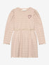 Minymo - Kinder Kleid gestreift, rosa-weiss
