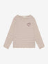 Minymo - Kinder Langarmshirt gestreift, rosa-weiss