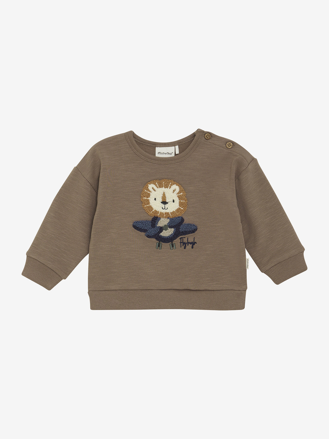 Minymo-sweathsirt-löwebraunbaby