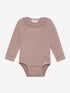 Minymo - gerippter Baby Body Rosa
