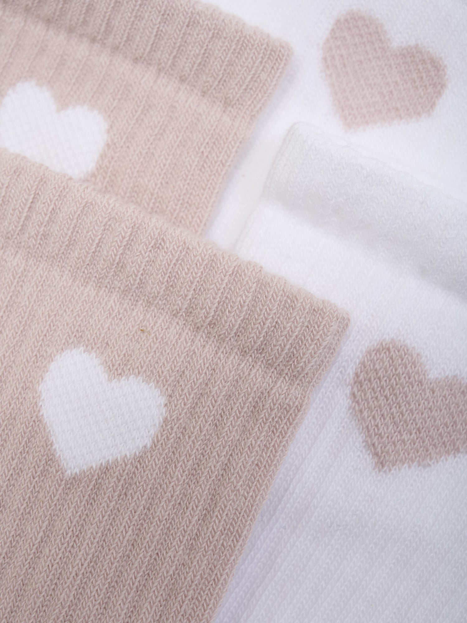 Minymo - 2er-Pack Tennis Socken Herz