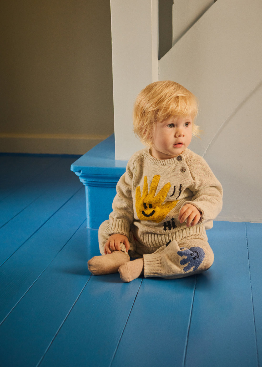 Molo - Oberteil für Babys „Happy Hands“ - Strickpullover