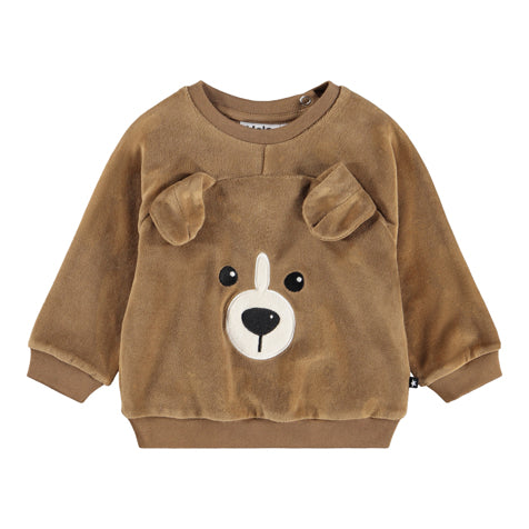 Molo - Sweatshirt für Babys in Braun - Hund 